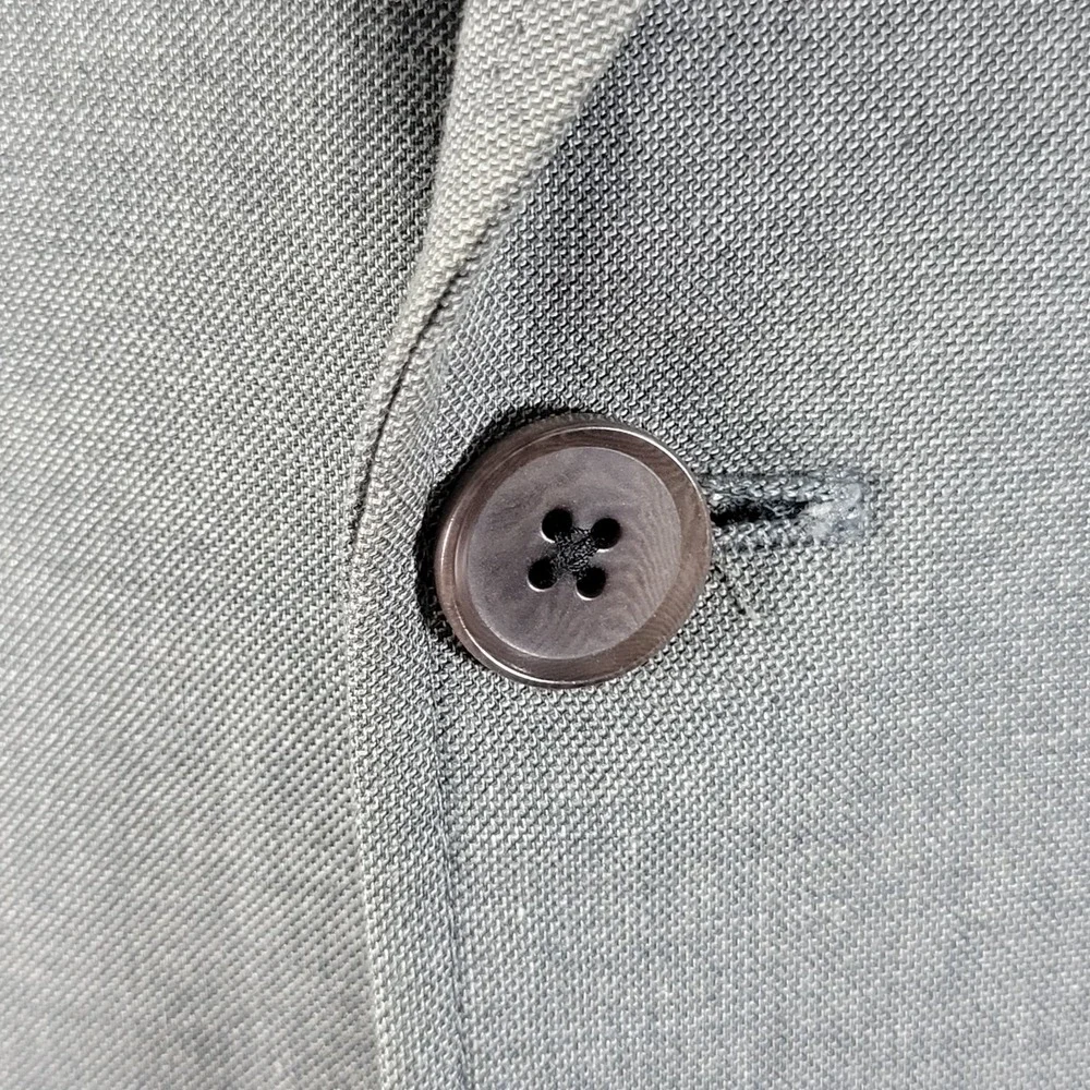 Banana Republic Men's Sport Coat Blazer Two Button Gray Cotton‎ Tailored Fit 44R